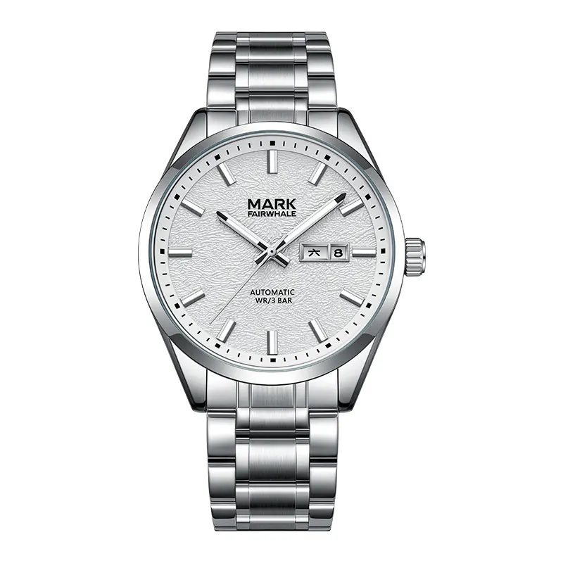 

Марк Fairwhale бренд 6015, модные автоматические механические часы, мужские деловые водонепроницаемые мужские часы со светящимся календарем