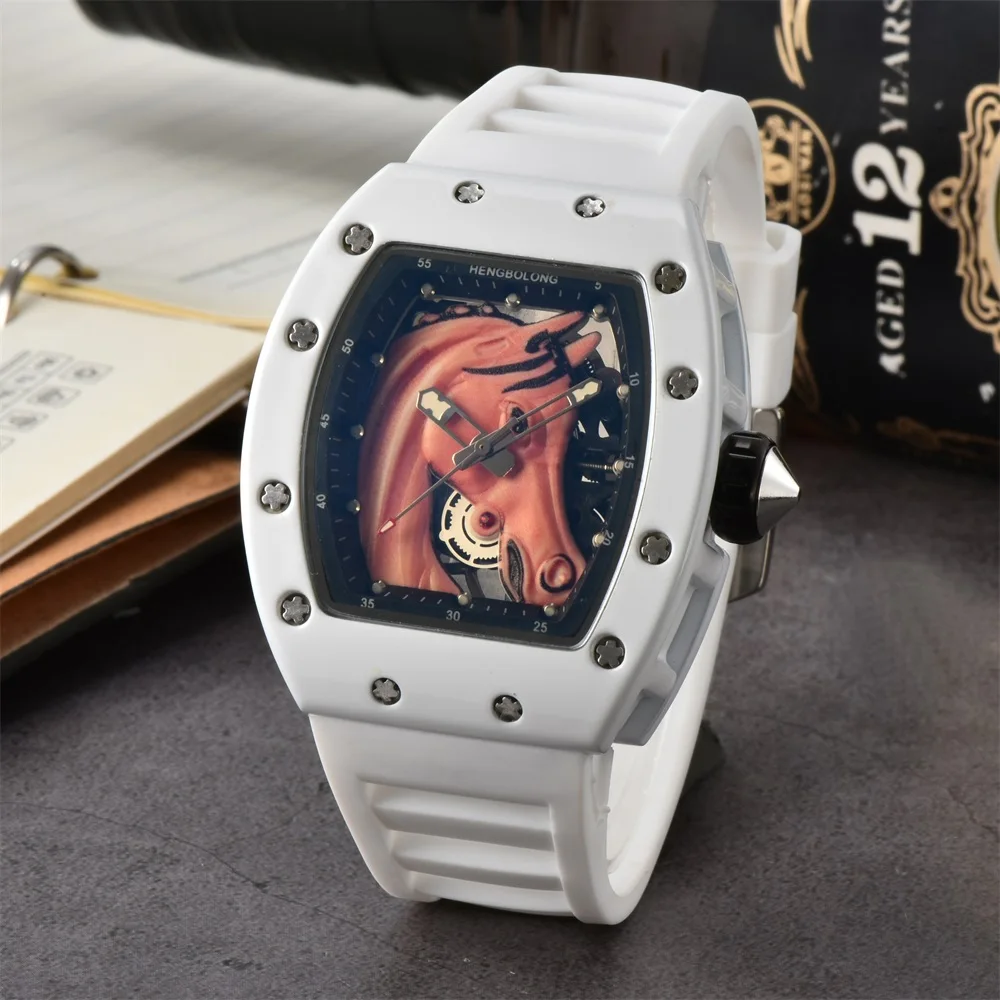 Hot sell Men Women casual PU strap bucket watch Fashion pointer design business Quartz Electronic watch