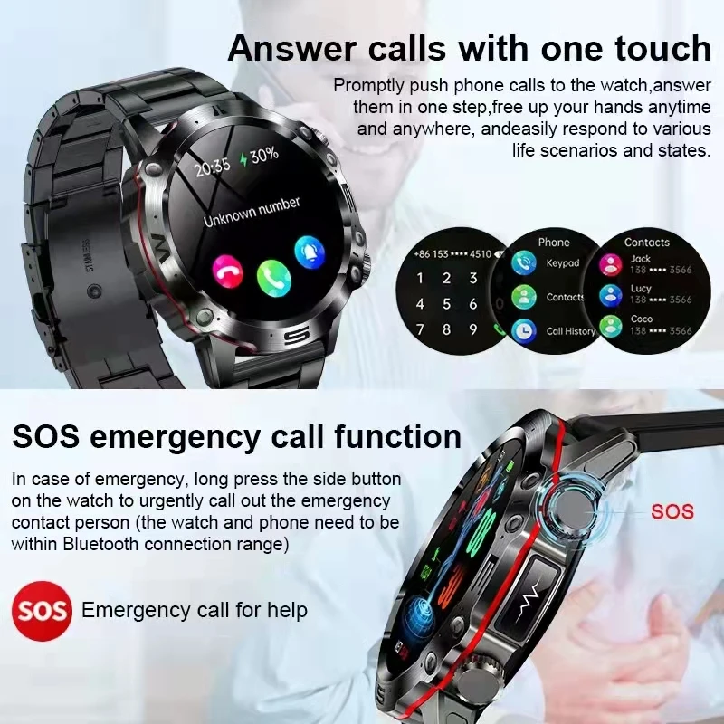 2024NEW For Huawei Xiaomi ECG+PPG Health Sports Smart Watch Blood Sugar lood Lipids Uric Acid Blood Pressure BT Call Smartwatch