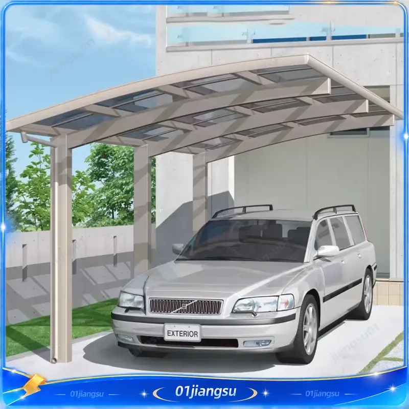 Aluminum Carport Polycarbonate Roof Car Cover Outdoor Parking Shade Shelter PC Plastic Sheet Canopy Multi Color Garden Garage