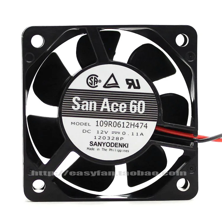jinlingge 三洋電機サンエース 6025 6CM 109R0612S474 12V 0.11A 冷却ファン