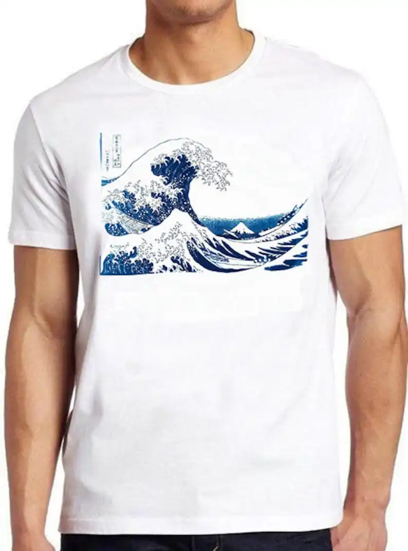 

Great Wave Off Kanagawa Japan Best Japanese Meme Gift Funny Tee Style Unisex Gamer Cult Movie Music T Shirt 934