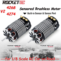 ROCKET-RC 4274 4268 V2 Brushless Motor Built-in Sensor for Traxxas Wltoys HSP 1/8 RC Car Monster on-Road Buggy Truck Racing Car