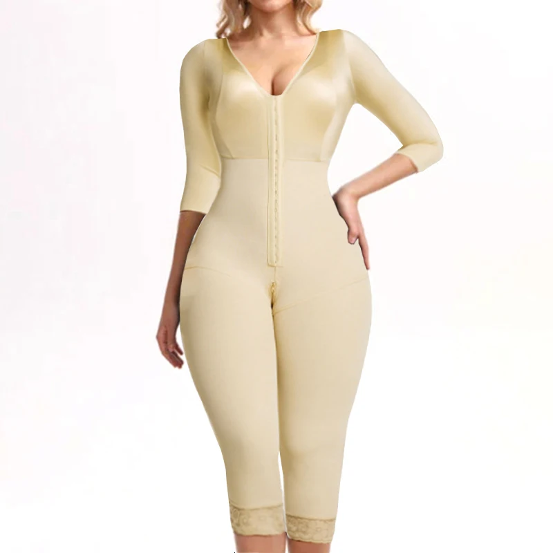 Fajas Colombianas Girdle Full Body Shaper High Compression Post Surgery Corset Bodysuits Thigh Arm Waist Trainer Slimming Sheath