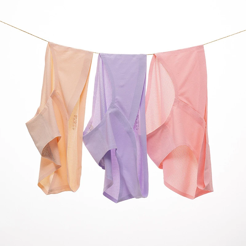 Manufacturer's Summer Thin Ice Silk Seamless Women's Panties, Low Waist, Plus Size, Pregnant Women's Belly Support Panties
