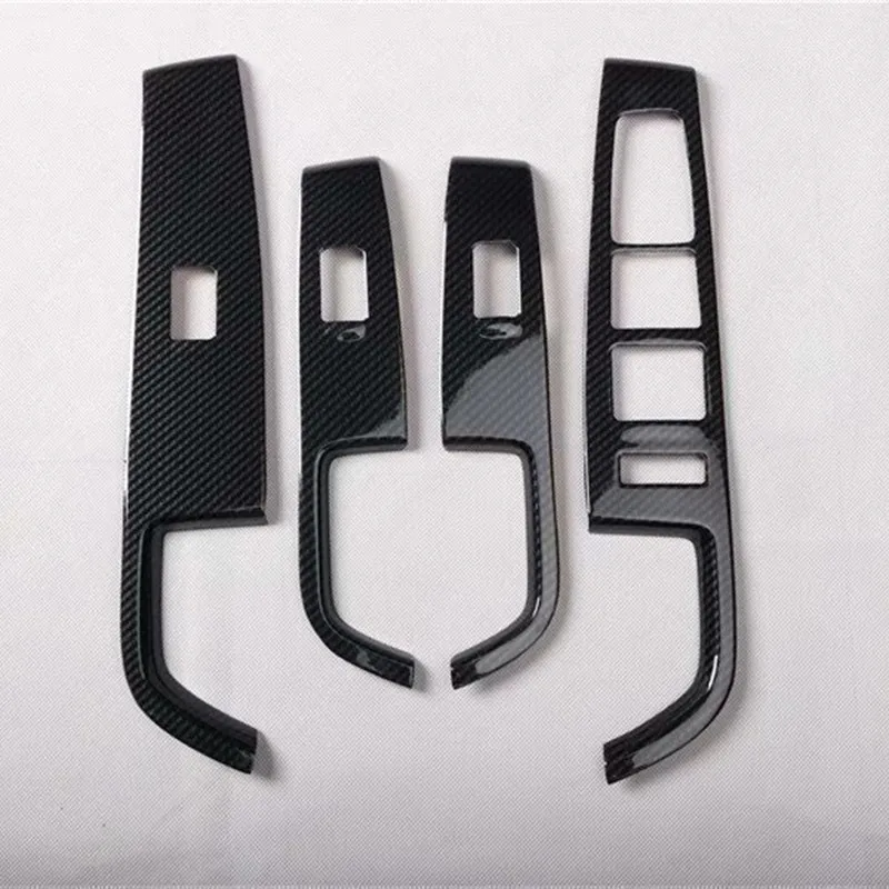 

Carbon Fiber ABS Car Window Lift Panel Cover Trim Deocration Car Sticker For Hyundai Sonata 9th 2015-2018