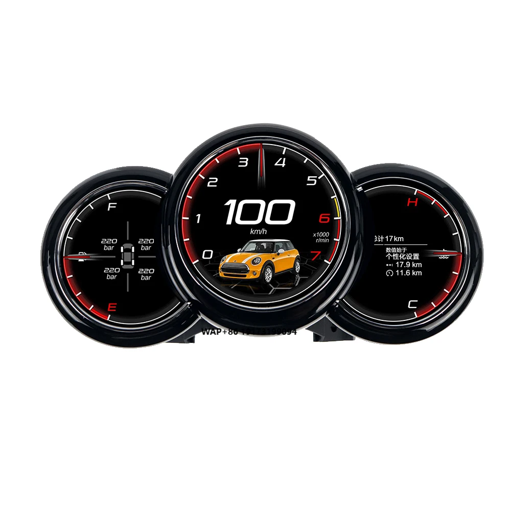 Kluster Digital Kokpit Virtual untuk Mini Cooper 2014-2023 Layar LCD Instrumen Mobil Multimedia Dashboard Speedometer