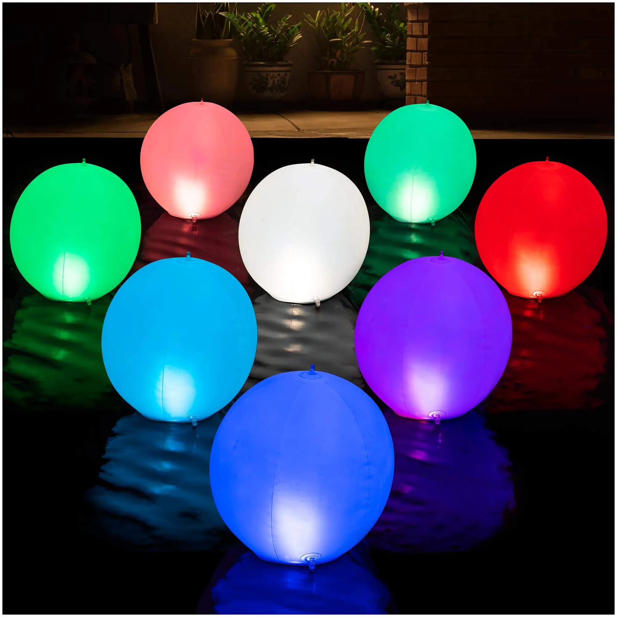 

Solar Floating Pool Lights Color Changing 14-inch Balls Float Hang in Pool Garden Backyard Pond Party Decorations Inflatable