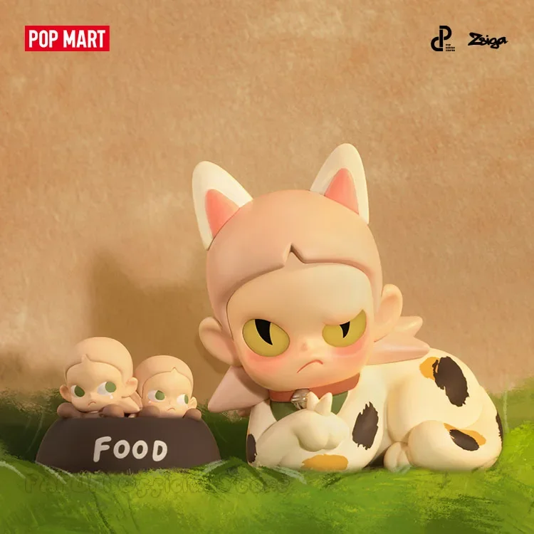

POP MART Zsiga Fussy Cat 100% фигурка серии слепая коробка Guess сумка оригинальные игрушки кукла милые аниме фигурки украшения подарок
