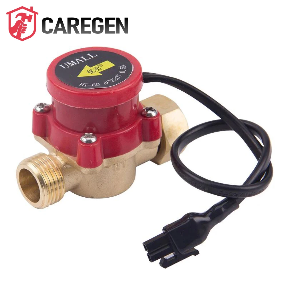 60W Flow Sensor Switch Booster Solar Heater Brass Magnetic Pressure Automatic Control Valve Water Pump spare parts