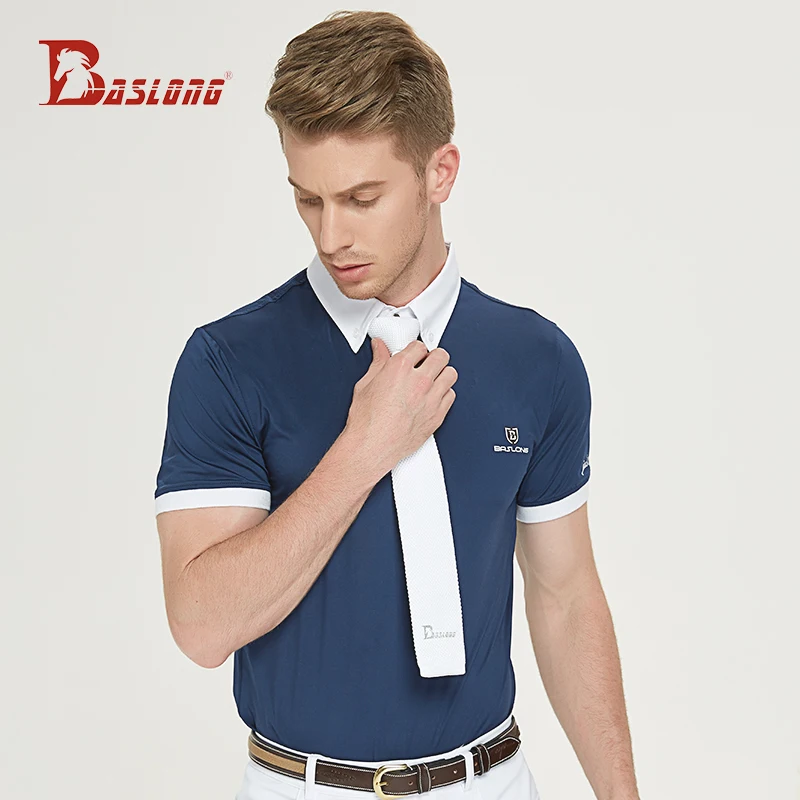 Equestrian Sports T-Shirt Equestrian Sports Obstacle Competition Clothing Professional Riding Short-Sleeved Polo Shirt Male and Female Knight Clothing