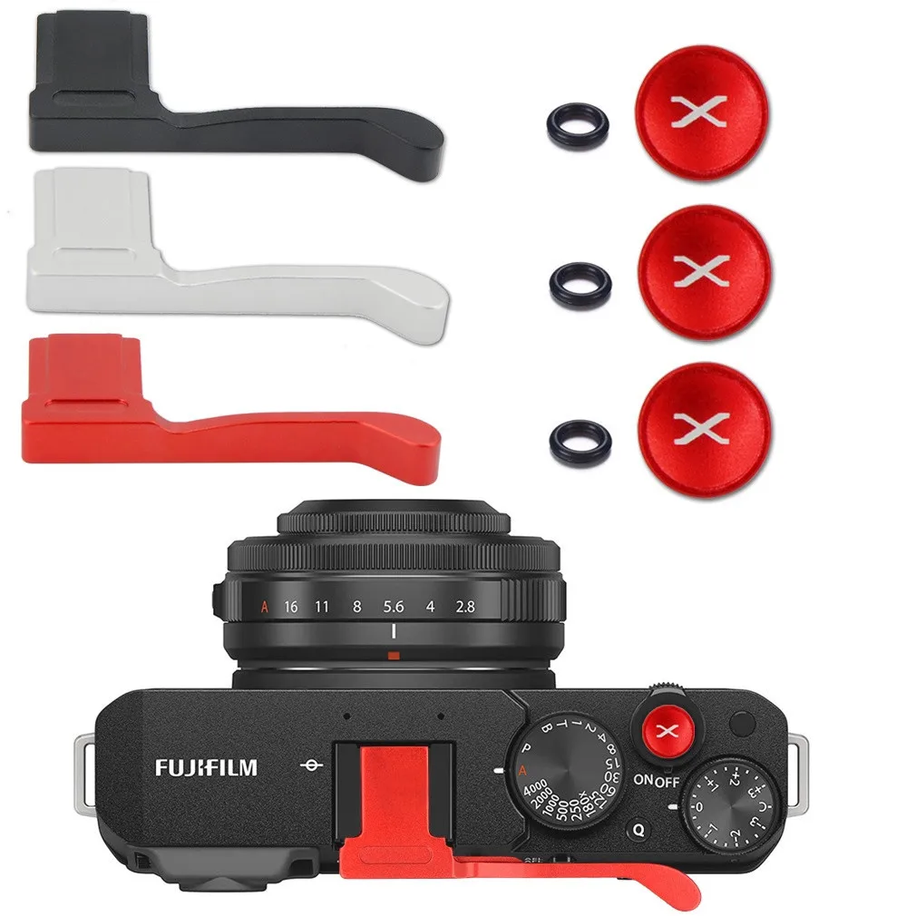 X100VI Metal Thumbs Up Grip Thumbs Up Grip Hand Grip + Shutter Release Button for camera for Fuji Fujifilm X100VI X100V