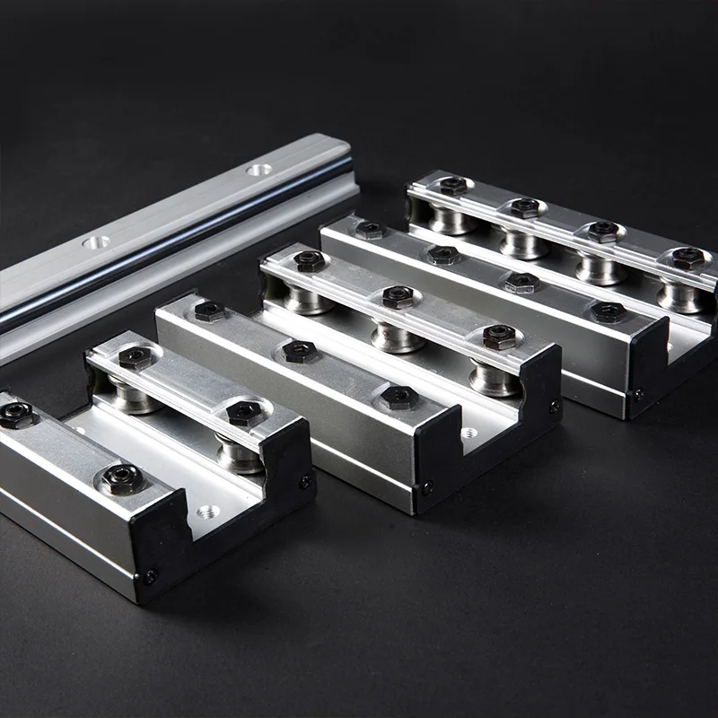 High speed external double axis linear guide LGD6-12L60-140 roller slider bearing steel plain aluminum alloy