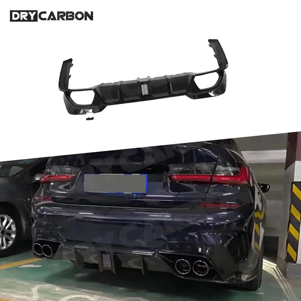 

ABS Rear Bumpers Lip Diffuser Side Splitters with LED Body Kits Accessories For BMW 3 Series G20 G28 M Sport 2019 2020 2021