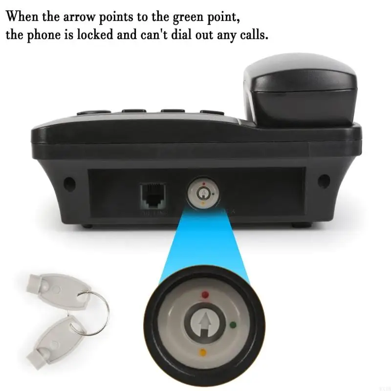 الهواتف المكتبية الهاتفية للهاتف المحفوظة على الأرض مع أزرار كبيرة هاتف TCF3000