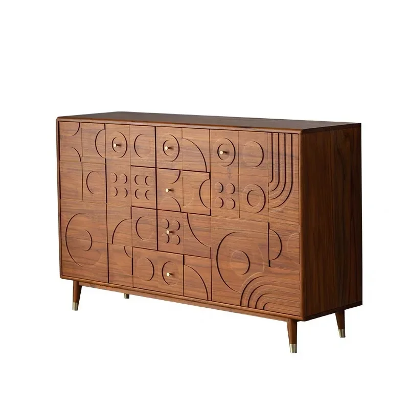 

Nordic simple retro side cabinet, medieval entrance drawer locker