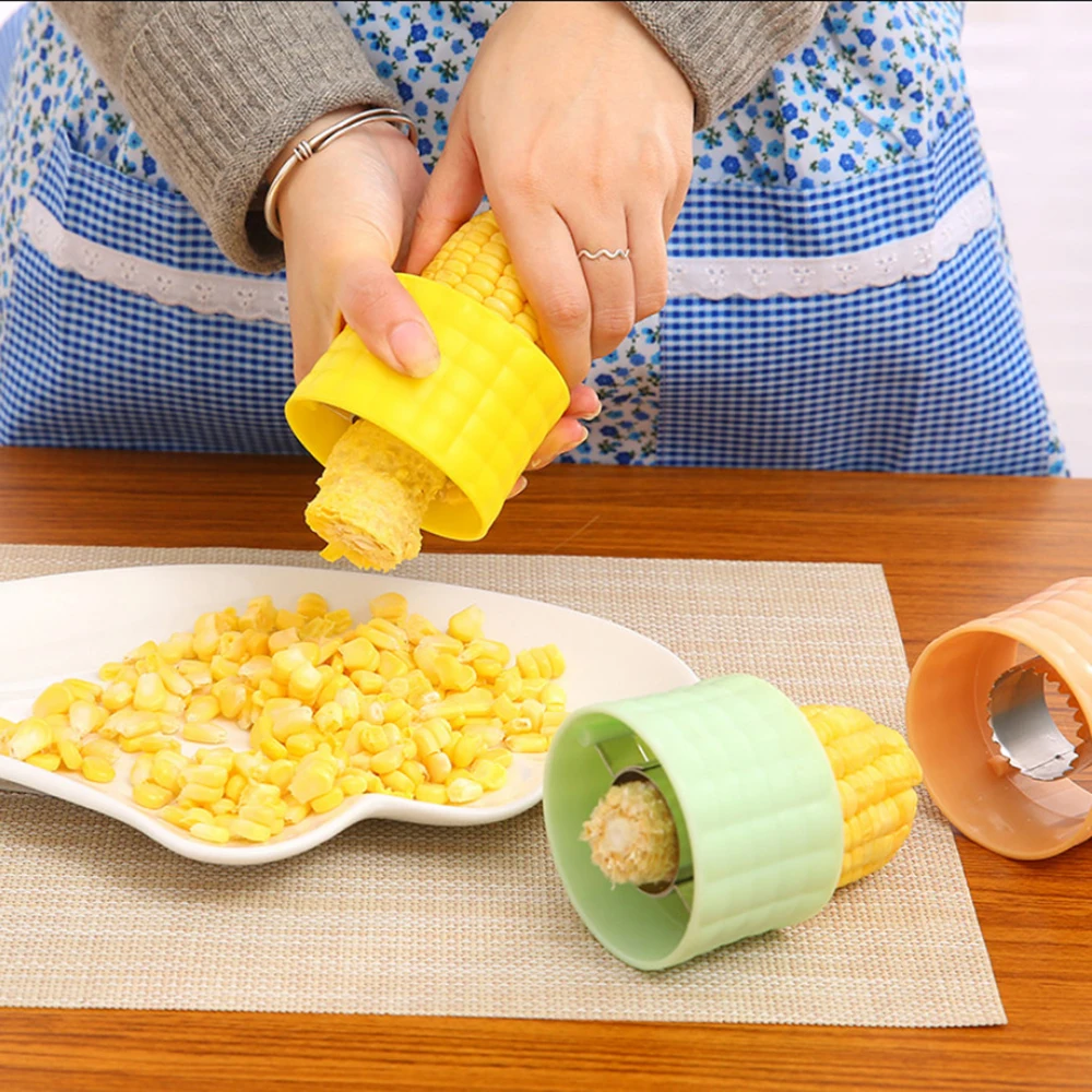 Corn Fast Stripper Peeler Portable Cob Cutter Thresher Corn Fruit Vegetable Tools Cooking Gadgets Kitchen Accessorie Cob Remover