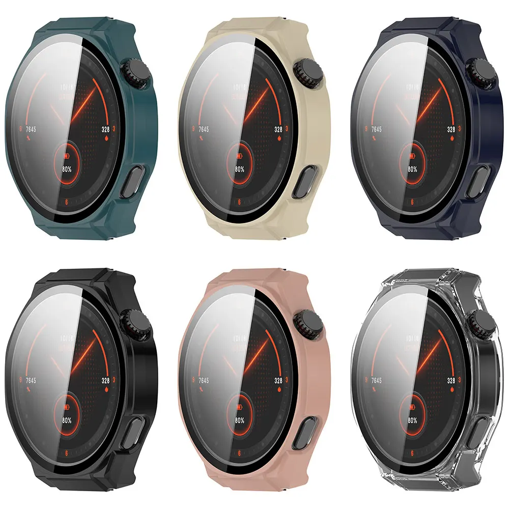 PC + Tempered Glass Case For Honor 5 Ultra Smartwatch Band Screen Protector Cover Bumper Shell For Honor 5 Ultra Accessories