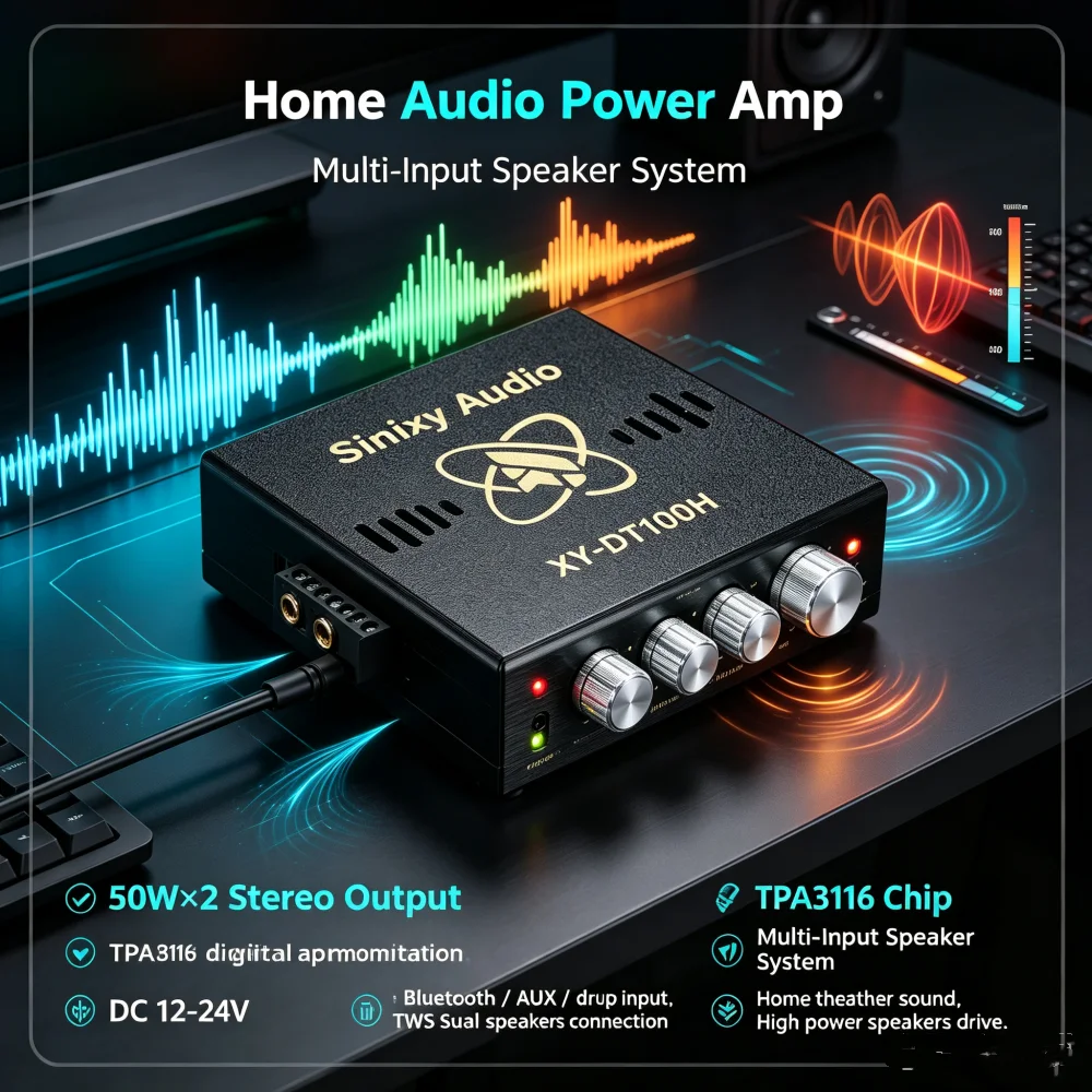 DC 12V 24V ZK-TB22 Bluetooth Power Amplifier Board Dual Channel High Power Sound 75W * 2 145W * 2 Аудио динамик модуль CS3865