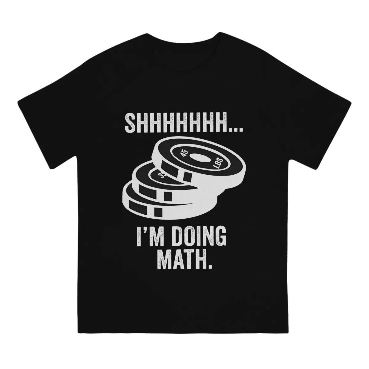 Shh Im Doing Math Man's TShirt Crossfit Crewneck Short Sleeve Fabric T Shirt Funny Top Quality Birthday Gifts