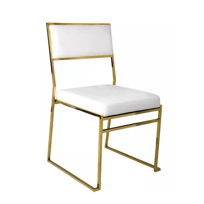 *Stainless Steel Hotel Wedding Chair Stackable Velvet Dining Chair for Wedding Rental Event