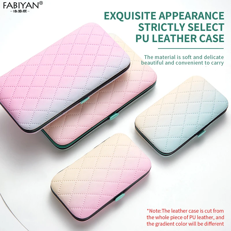 Set di forbici per Pedicure per tagliaunghie in acciaio inossidabile sfumato strumenti per Manicure tronchesi per cuticole Kit tagliaunghie 7/10/12/18 pezzi