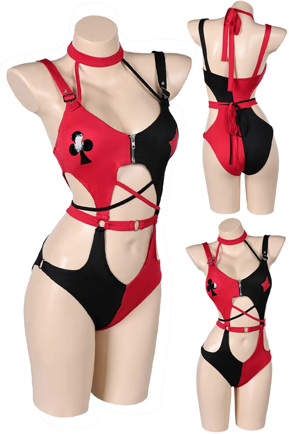 

Fantasia Quinzel Cosplay Sexy Lingerie Set Cartoon Movie Super Villain Disfraz Costume Women Halloween Carnival Party Clothes