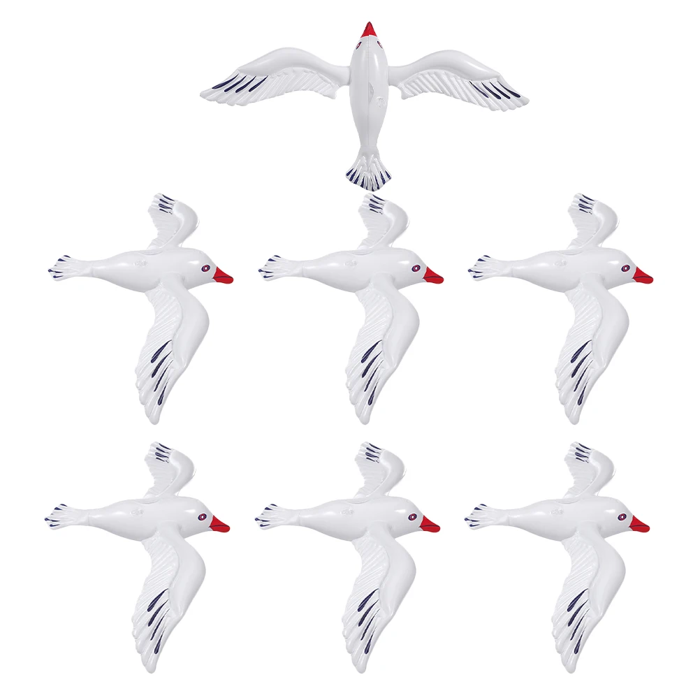 

7pcs Inflatable Seagull Water Balloon Beach Toys Summer Party Decorations Pool Supplies Large Bird Toy Fitness Accessories Sea