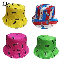 Letter Print Bucket Hat Panama Fisherman Hats Men Women PRIME Printing Harajuku Summer Outdoor Hip Hop Bob Cap Gorras