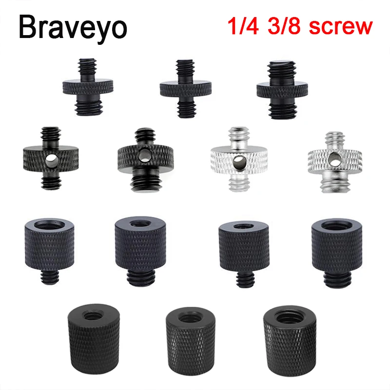 1/4 3/8 تحويل المسمار العالمي التصوير الملحقات المسمار مادة سبائك الألومنيوم لكاميرا Dslr