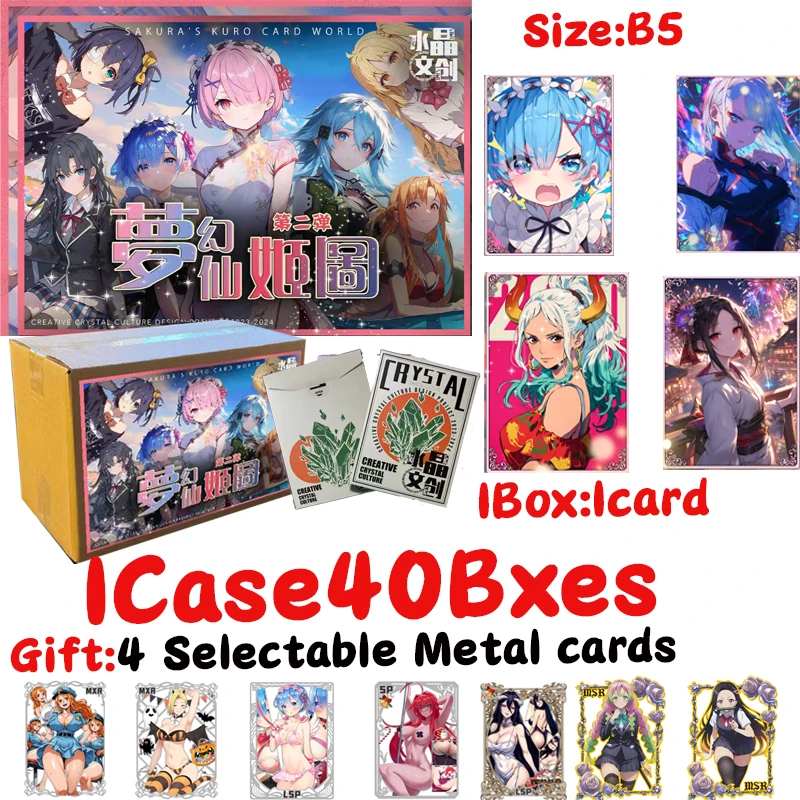 

New B5 Size Goddess Fantasy Fairy Picture 2 Spicy Waifu Board Doujin Booster Box Hutao Ganyu SSP LSP Rare Collection Card Toy