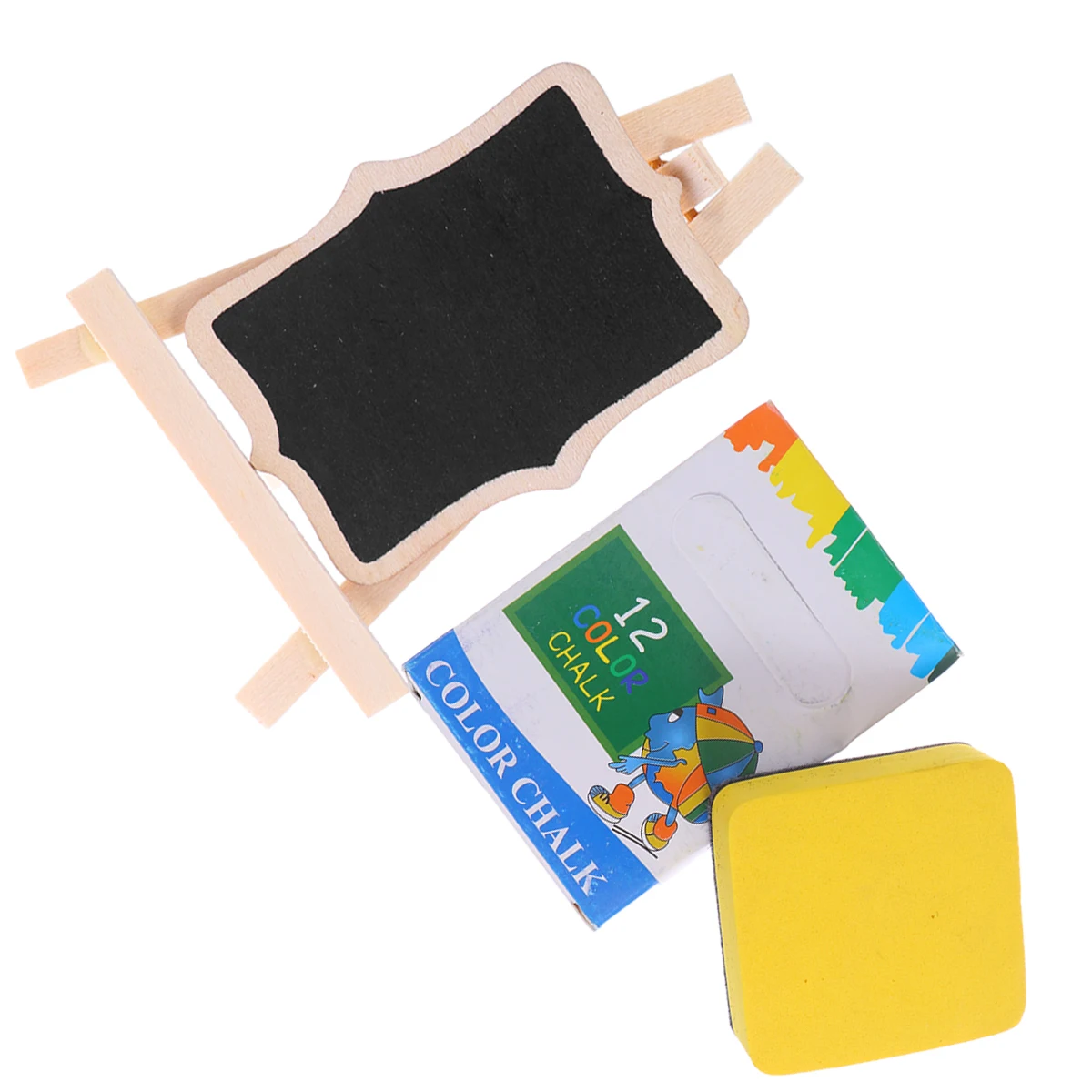 3pcs Mini Set Small Wooden Desktop Chalkboard Small Wooden Set Kids Memo Message Note Display Notice