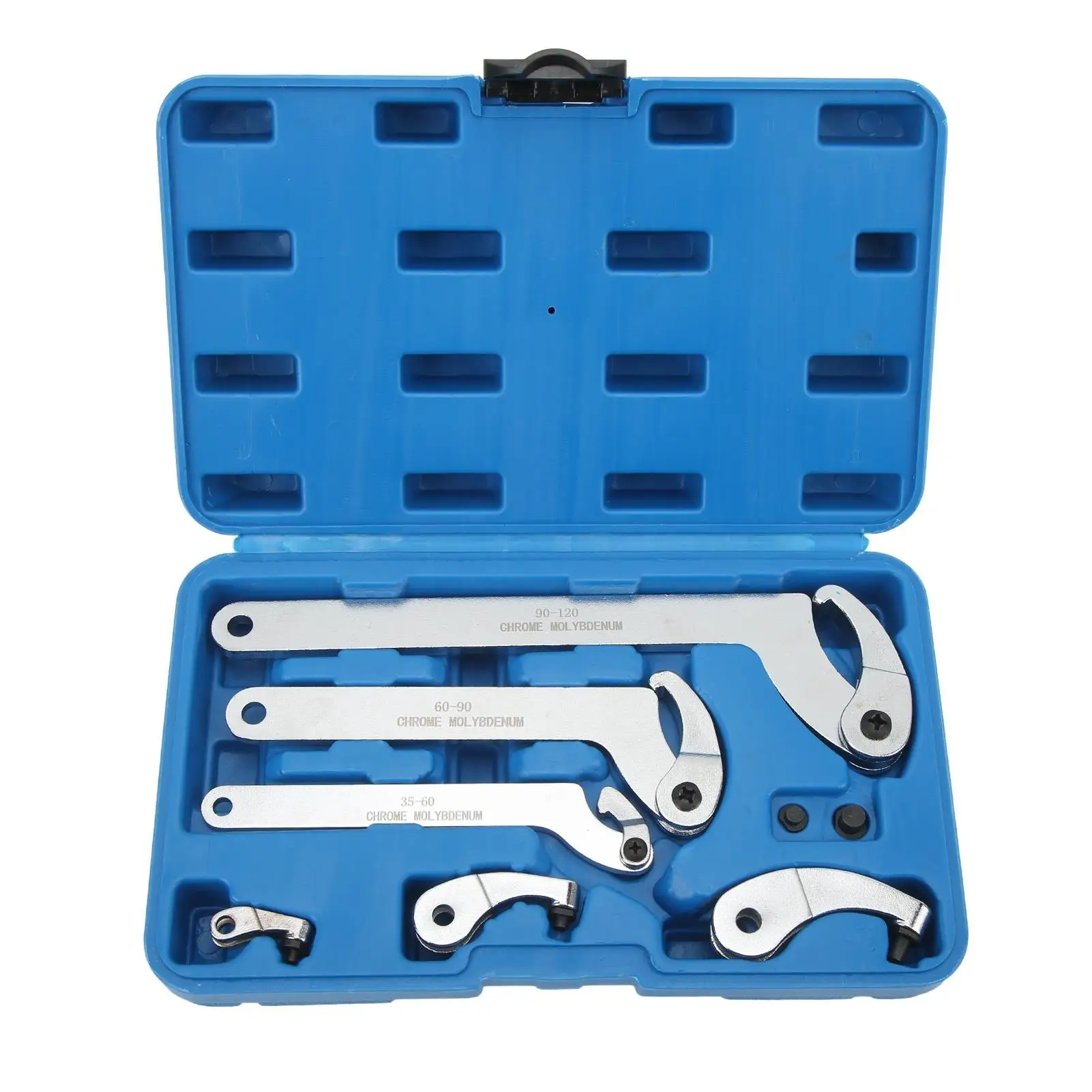 

C Hook Spanner Set Chrome Molybdenum Steel High Hardness Adjustable Hook Pin Wrench Practical Labor Saving for motorcycle