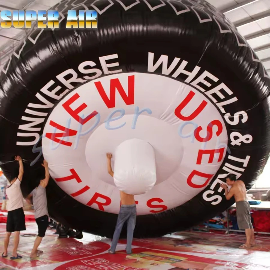 Publicidad personalizada, enorme modelo inflable, neumático de globo aerostático para comercio
