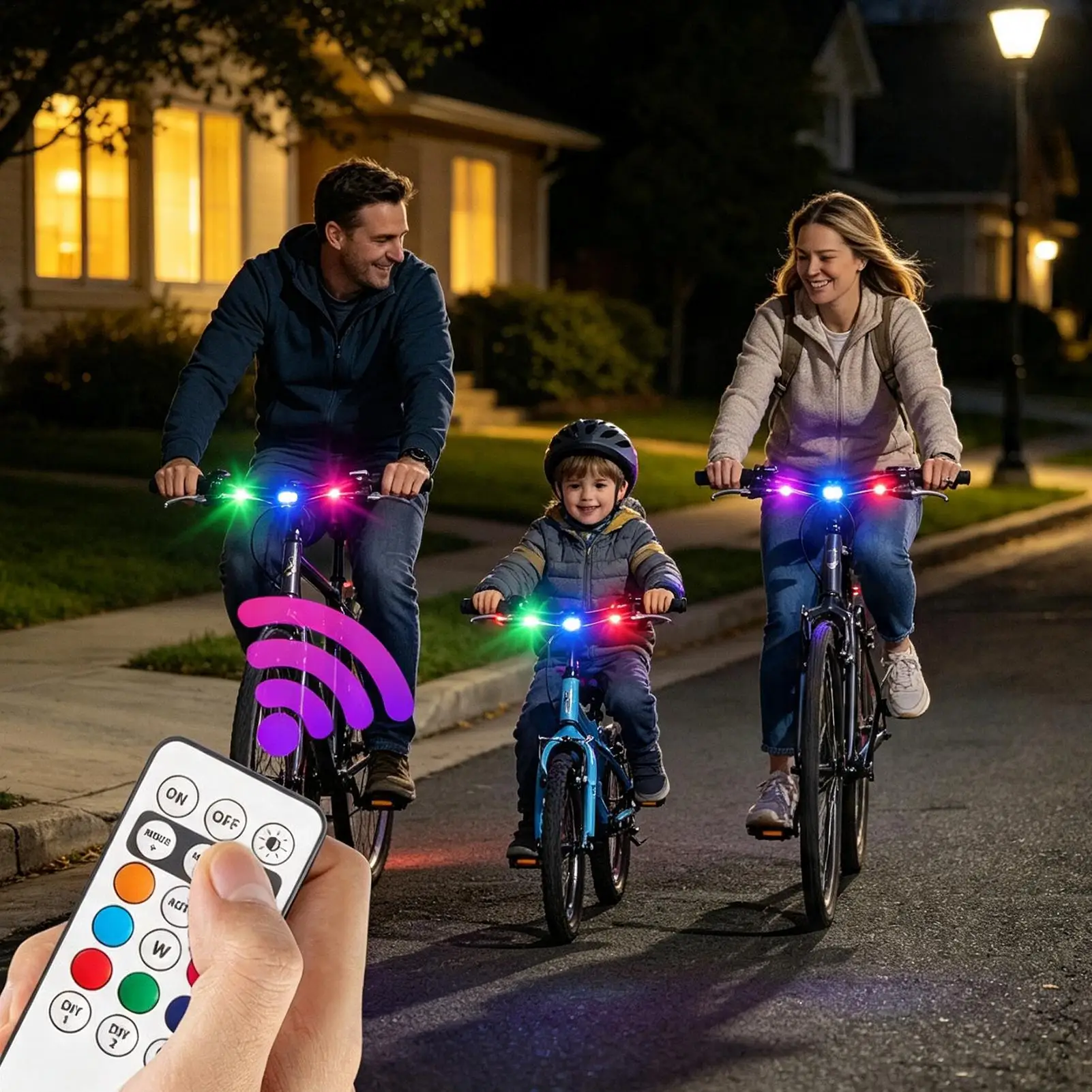 Wireless Rock Lights 7 RGB Colors Warning Signs With Remote Control Drone Anti Collision Lights For Motorcycle Bike Drone