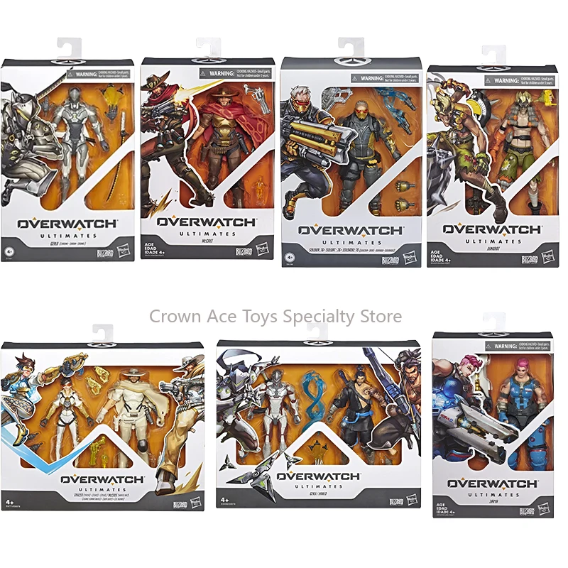 Hasbro Overwatch Wave 2 General Boxed Tracer McCree Zarya Junkrat Genji Hanzo Soldier 76 Golden Armour Trendy Collectible Toys