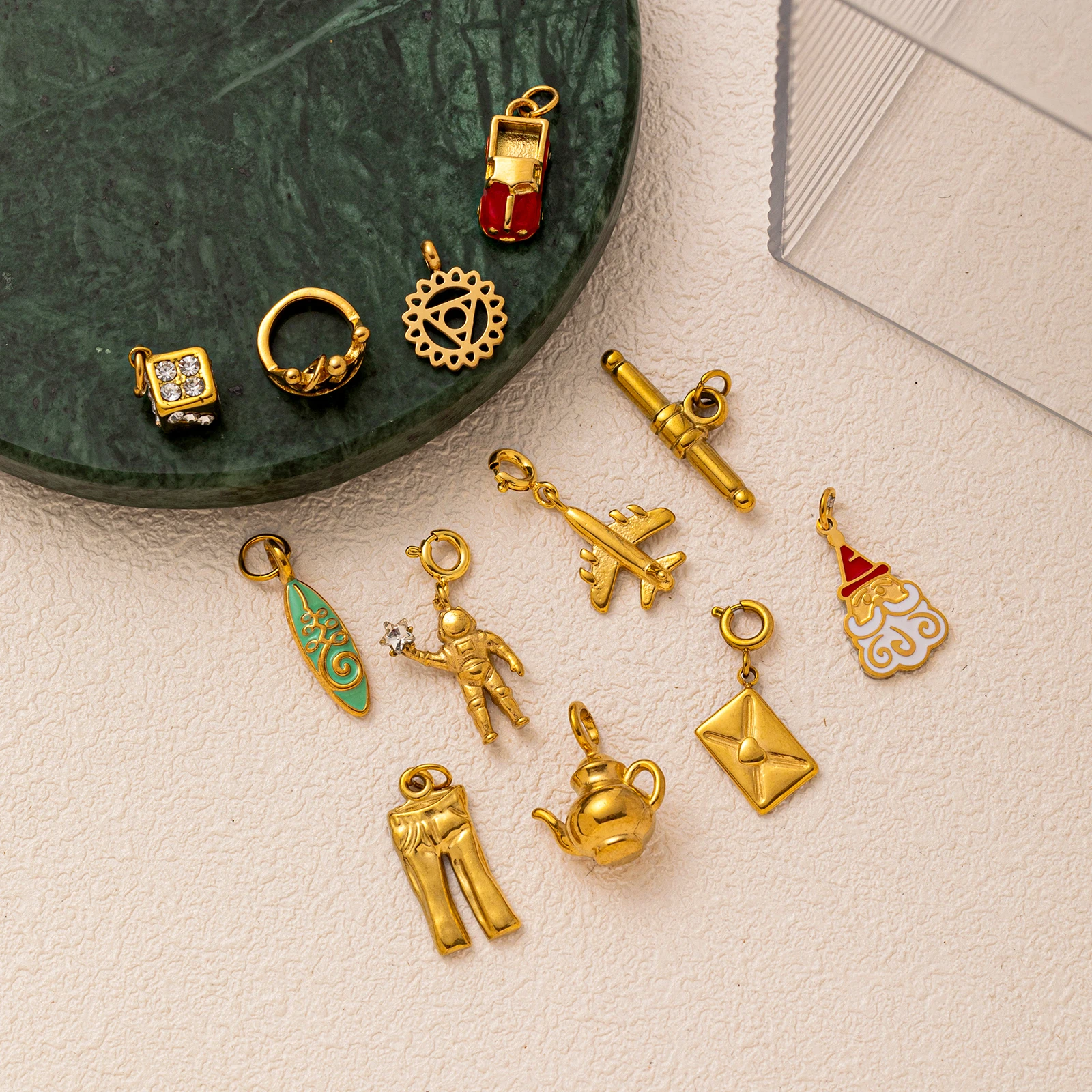 Fashionable Love Letter Santa Claus Airplane Valentine's Day DIY Pendant charms for jewelry