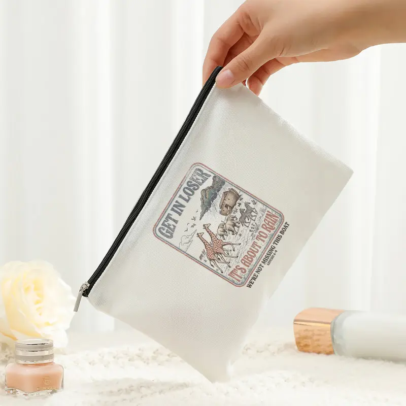 

Funny Christian Travel Cosmetic Bag Lightweight Foldable Makeup Bag with Secure Zipper Gift for Christians Gifts Storage Bag