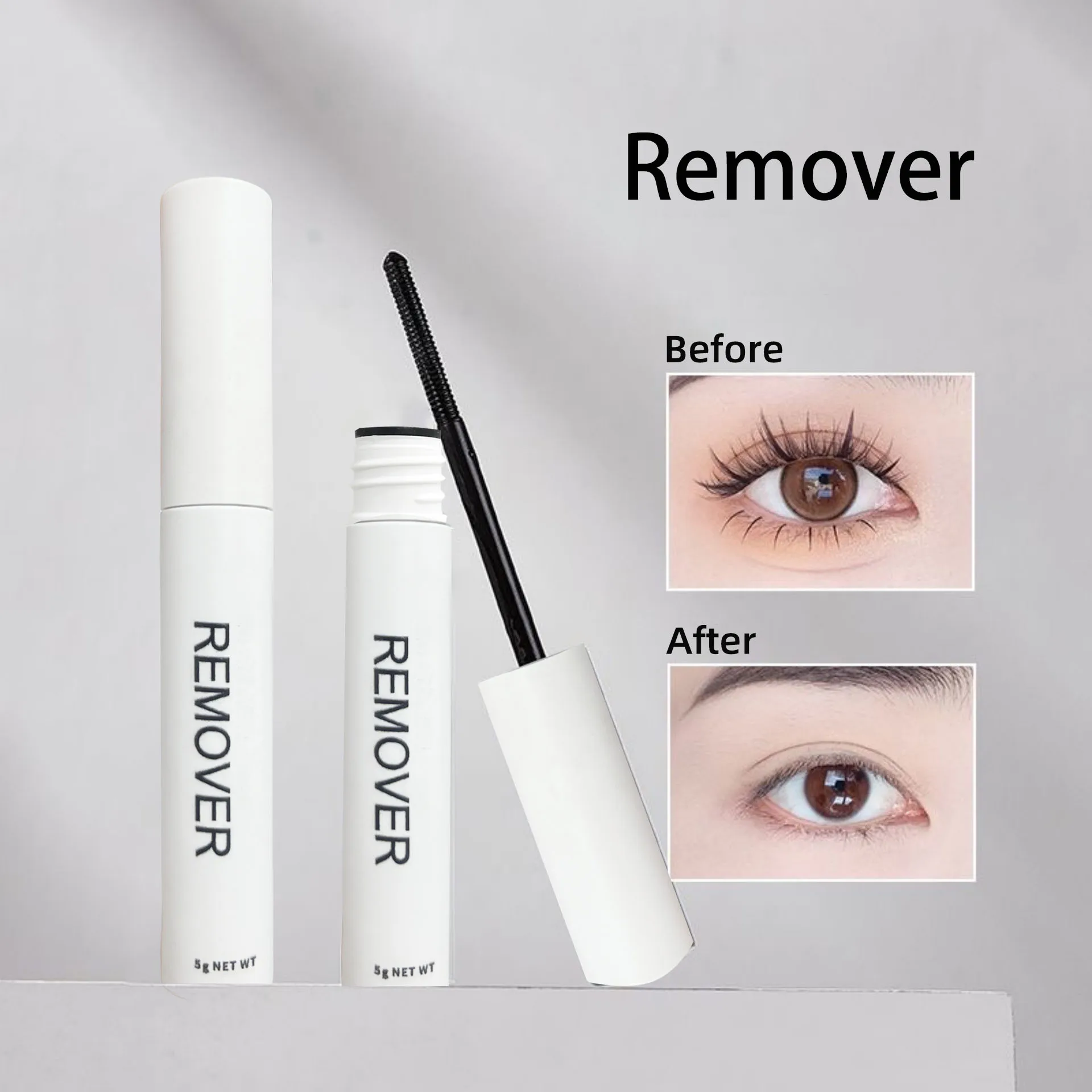 Dissolvant de Cils Facile à Enlever, Colle Douce pour Extensions, Outil de Maquillage