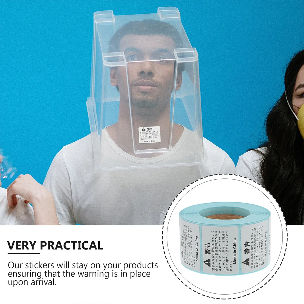 

White Anti-Suffocation Warning Stickers Shipping Packaging Bags Labels Easy to Peel and Stick Long-Lasting
