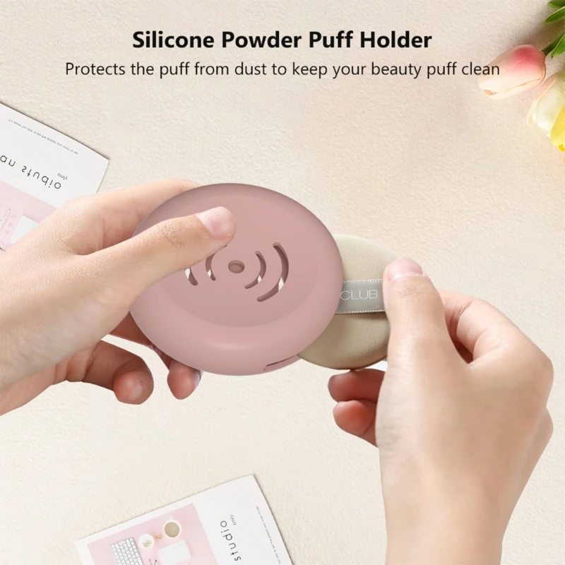 Powder Puff Case Makeup Puff Holder Silicone Powder Puff Holder Storage Box