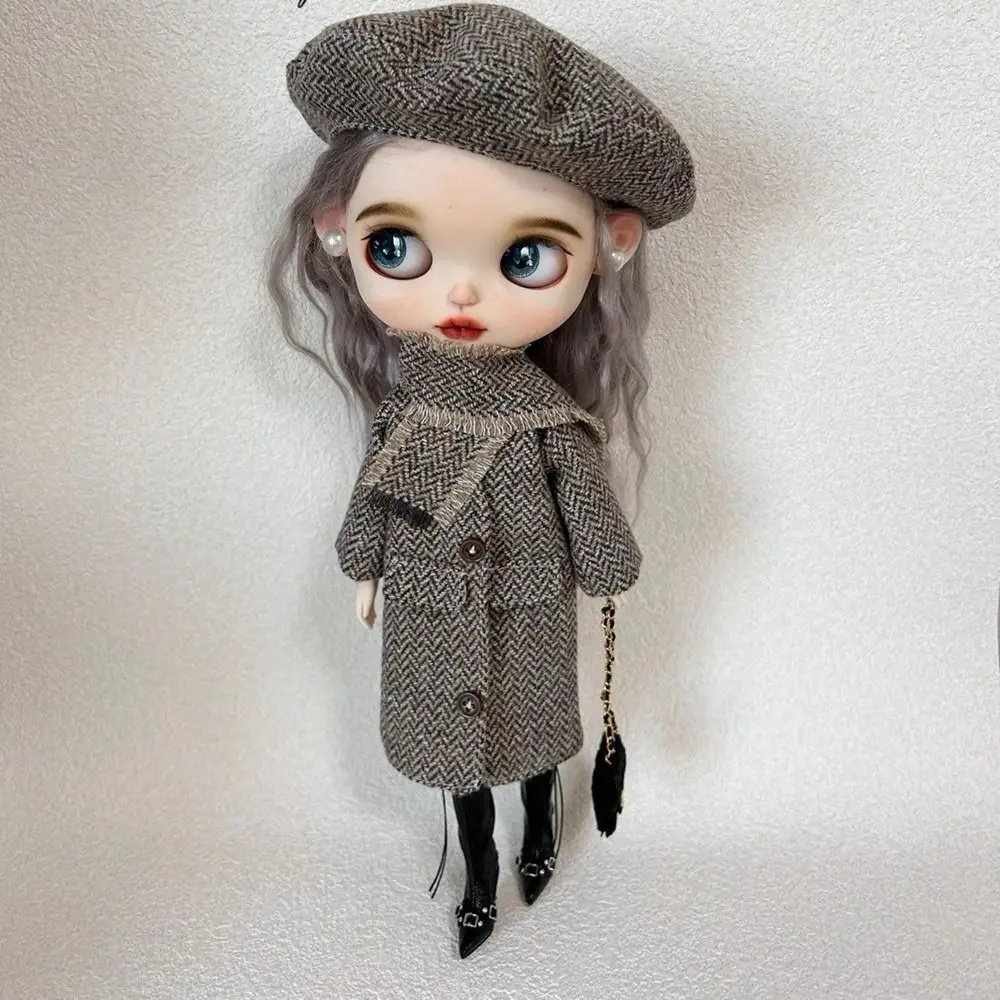 Fashion Elegant Party Clothes Casual Wears Elegant Woolen Overcoat Kids Toys DIY Accessories Princess Dresses for Blythe Dolls