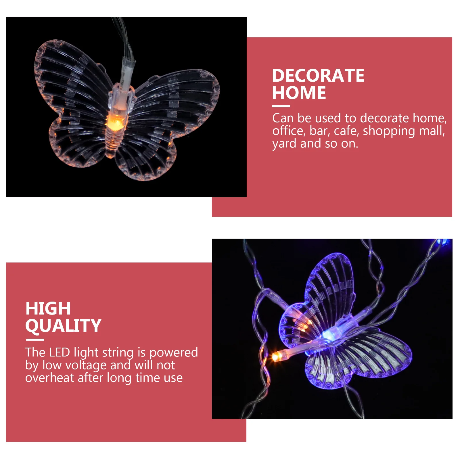 

1Pcs Butterfly Icicle Light USB Charging Decorative String Lamp Perfect for Christmas Wedding Party Hanging Festival Decor