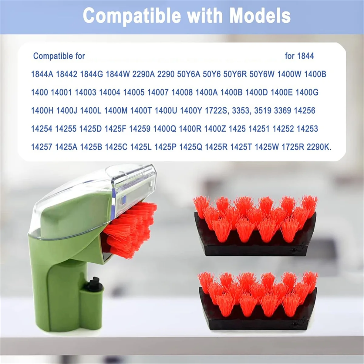 Herramienta de cepillo antimanchas, limpiadores de alfombras portátiles y verticales, color verde, para la serie bisell 1400B, 1425, 1400W, 1400, 1844, 2290A