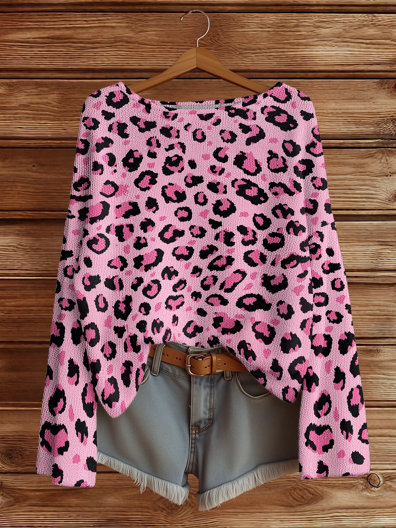 

Autumn Winter leopard Sweater Women Vintage Pullover Sweaters Knit Top Merch Fashion Casual HipHop Chic Jumpers