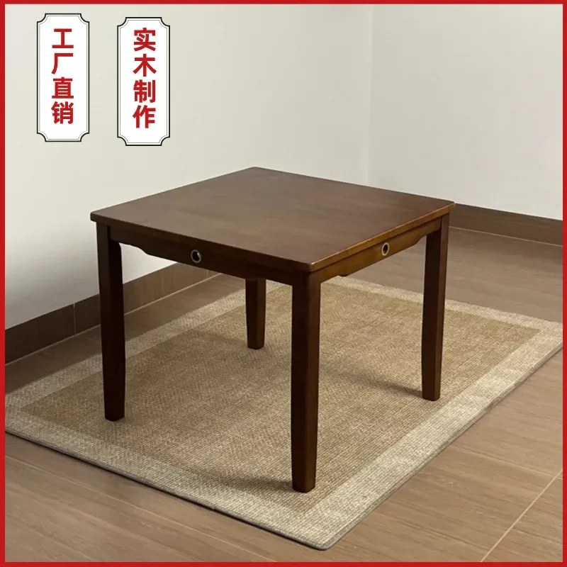 Solid Wood Dining Table Chinese Small Square Table Simple Design for Small Apartment Rental House Tea Table Children Writing