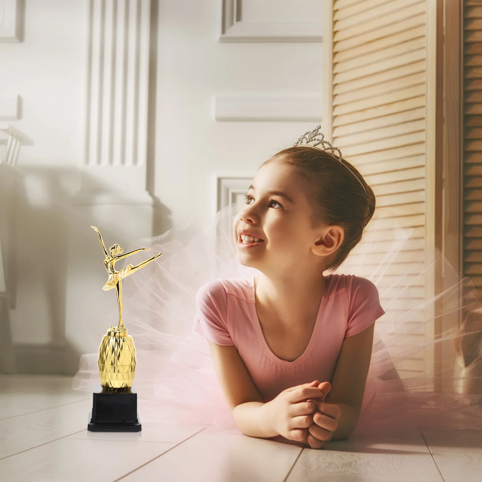 

Ballet Trophy Durable Plastic Material Eye Catching Design Ideal for School Events and Office Competitions