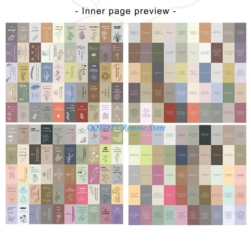 DXAB 100 Sheets Woman Inspirational Motivational Cards Untuk Teman Sekelas Rekan