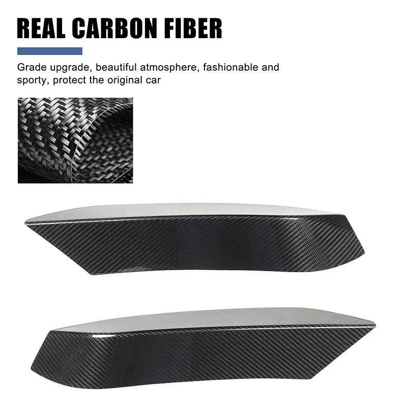 For BMW F80 M3 F82 F83 M4 2014-2019 2x Front Bumper Air Vent Splitter Trim Intake Frame Upper Side Spoiler Cover Canard Brow