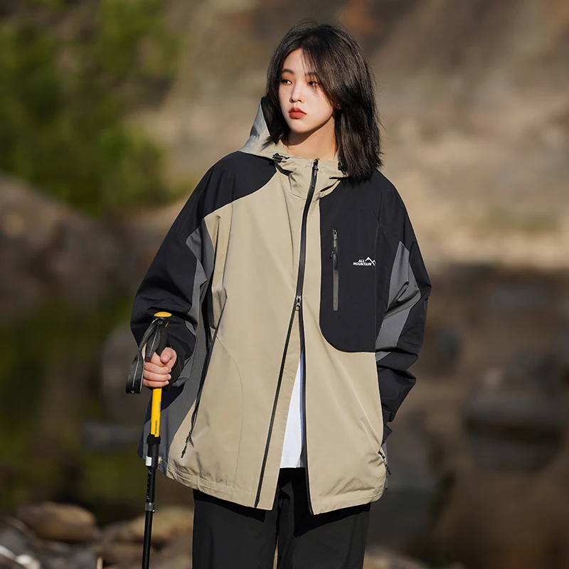 

Men's Outdoor Climbing Jaet Spring Autumn Couple's Fce Lined Windproof Tee-Resistant y Jaet Trendy Retro Japan...